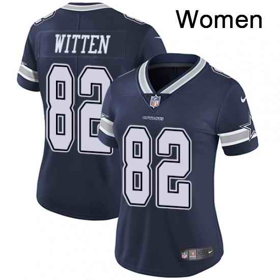 Womens Nike Dallas Cowboys 82 Jason Witten Navy Blue Team Color Vapor Untouchable Limited Player NFL Jersey